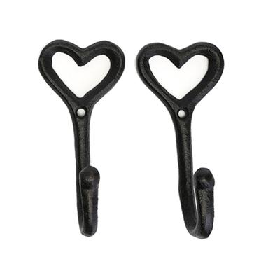 Multipurpose Heart Shape Hook Craft of Iron Ideal for Clothes and Accessory Storage In Commercial or Residential Spaces