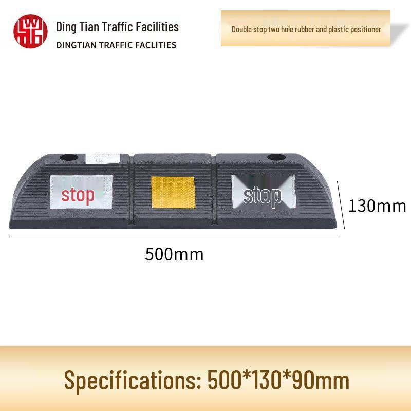 Heavy-Duty Rubber Wheel Chock Parking Stop