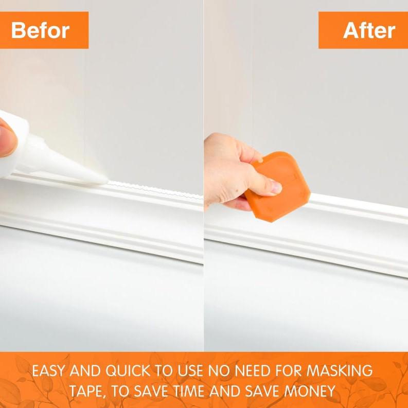 Silicone Caulking Kit: Multi-functional Trim & Rubber Scraper Tool