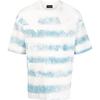 Faded Stripe Crew Neck Pullover Short Sleeve T-Shirt Men Tops 6L1T96-1JUVZ-0186