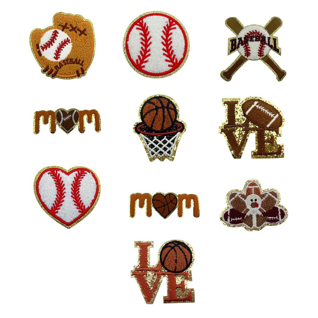 Baseball Aufbügelbilder Stickerei Applikation Aufnäher Bestickte Aufbügelbilder Zum Aufnähen für Kleidung Jacken