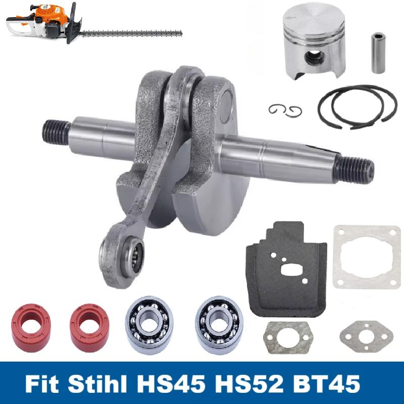 New HS 45 Crankshaft Connecting Rod 34mm Piston Bearing Fit for Stihl Hedge Trimmers HS45 HS52 Earth Auger BT45 OEM 42280300402