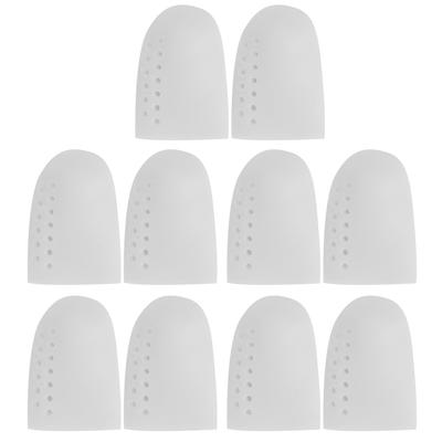 10 Pairs SEBS Big Toe Protector Breathable Blister Pain Relief Reusable Toe Cover SeparaterWhite