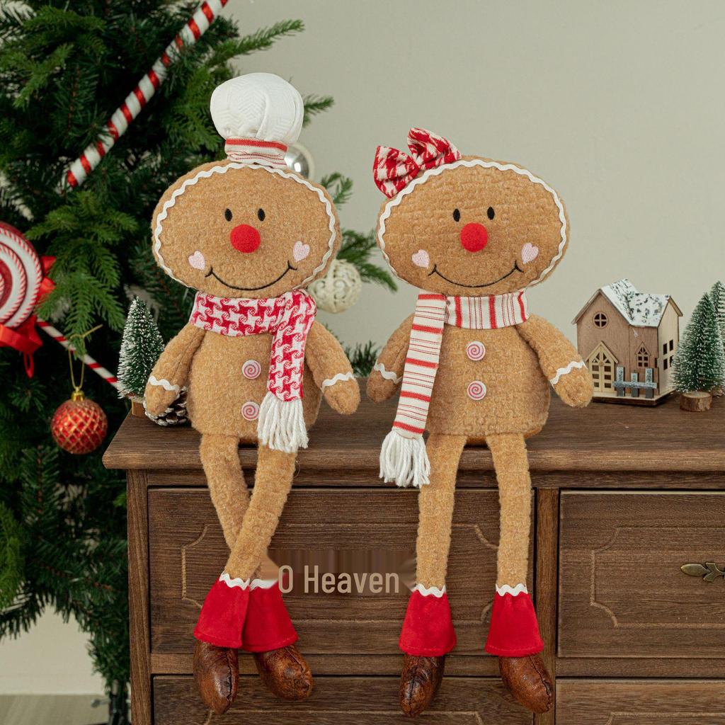 Christmas Gingerbread Man Hanging Ornament with Long Legs