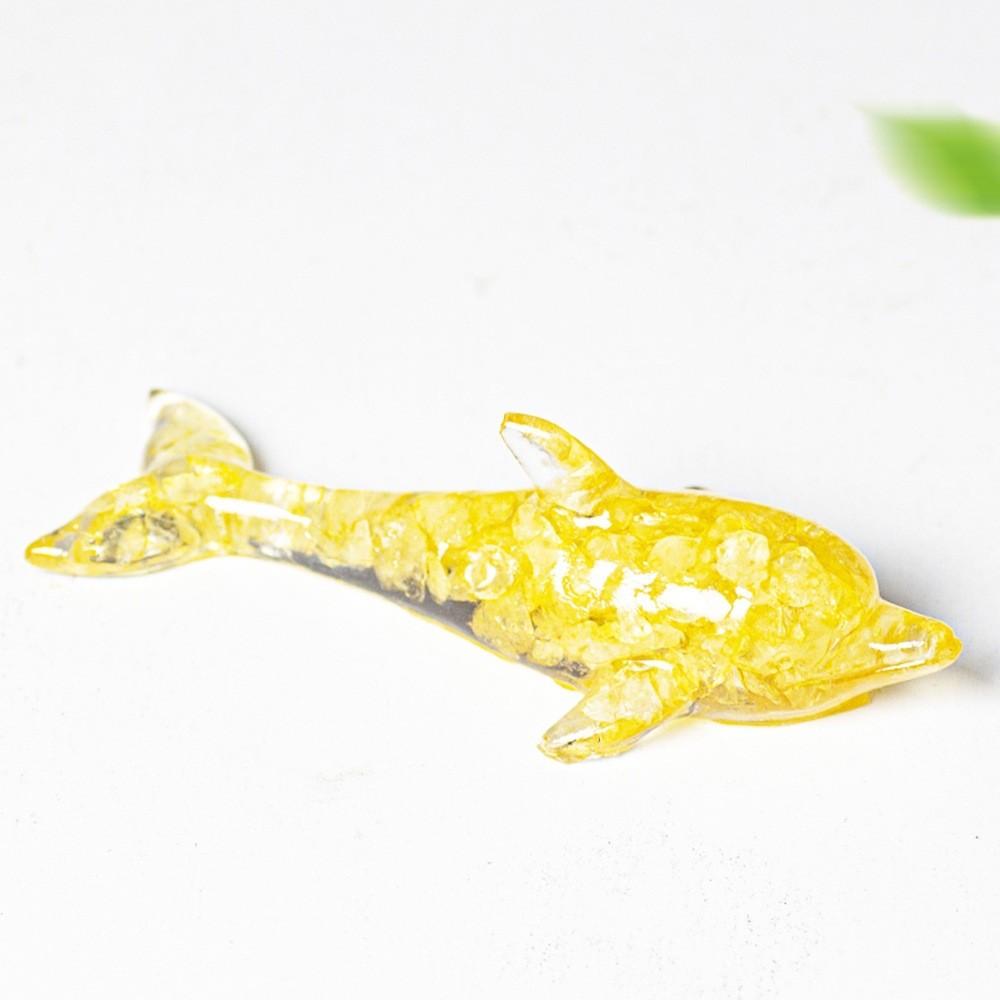 Dolphin Resin Figurine Home Decor Water Crystal Resin Gift For Animal Lovers