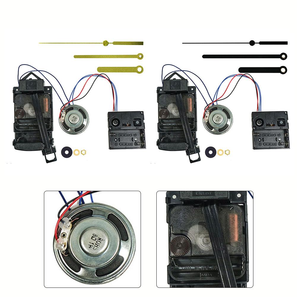 Set di ricambio per movimento di orologio a pendolo a batteria con scatola sonora musicale e meccanismo di azionamento al quarzo per riparazione orologi da casa