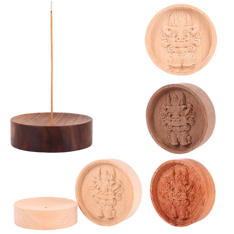 Solid Wood Aroma Diffuser & Incense Tray Ornament for Home & Bedroom