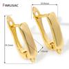 18K Gold Plated Shvenzy Earwires,Brass Metal Earring Hooks Clasps,Earring Fixtures,DIY Jewelry Materials Accessories