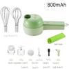4 in 1 Handheld Electric Vegetable Cutter Wireless Food Processor Vegetable Slicer Set Pepper Garlic Mash Minced Cooking Gadgets6