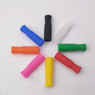Cubiertas de Punta de Silicona Multicolores de Grado Alimenticio para Pajitas de Acero Inoxidable Cubierta Protectora Extraíble Reutilizable