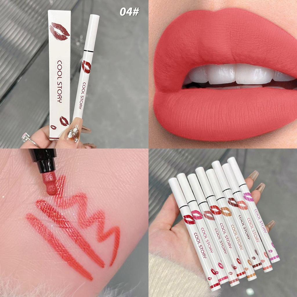 Schnelltrocknender, matter Lipliner, Antihaft-Cup, flüssiger Lippenstift, fester Lipgloss, dauerhaft wasserfest, schweißfest