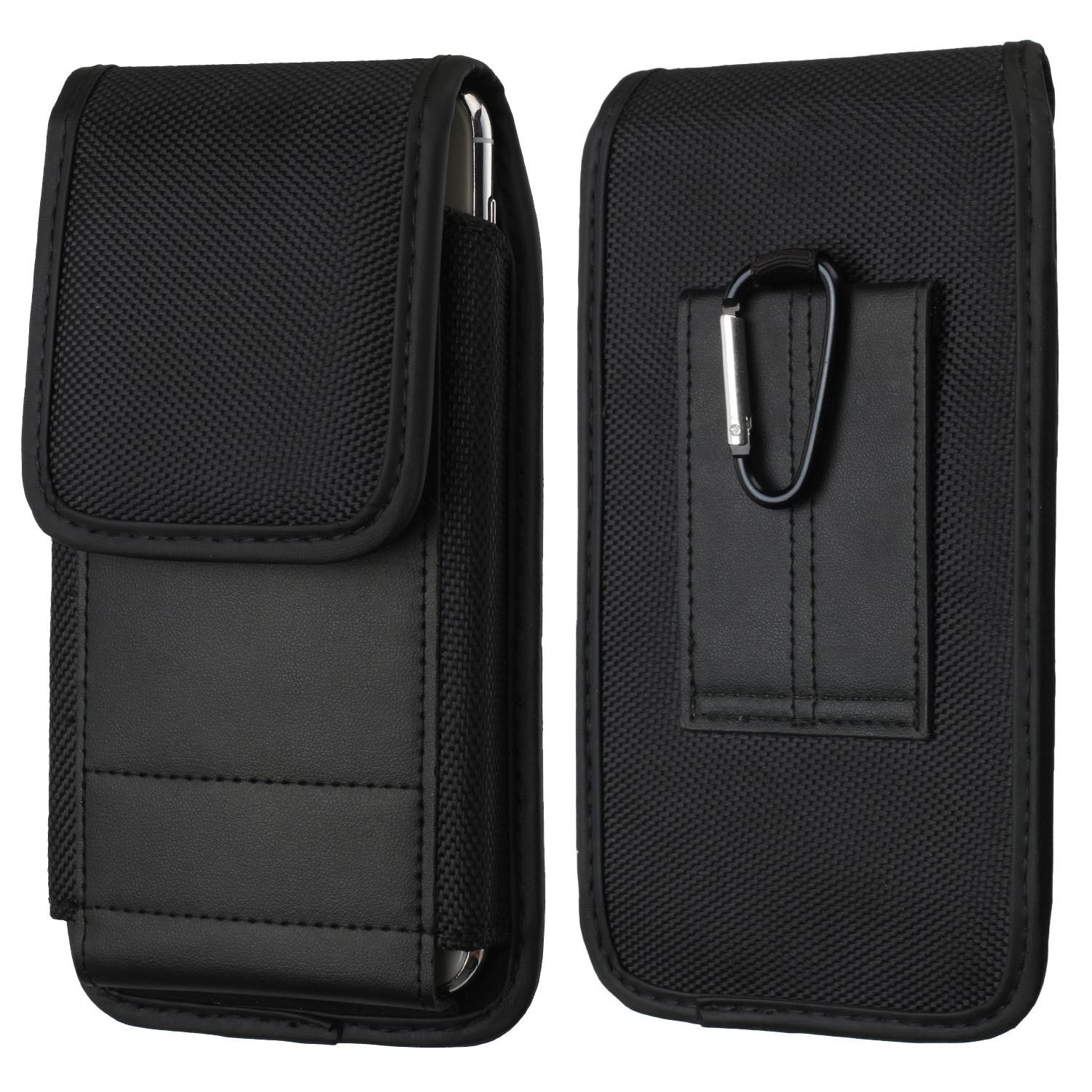 

Универсальная поясная сумка для мобильного телефона с отделением для карт и альпинистской пряжкой для NOTE20 XL (6.4-6.9 inches) чёрный