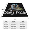 Sally Face Game Anime SF Blanket Coral Fleece Plush Horror Sal Fisher Lightweight Throw Blankets Outdoor Travel Plush Thin Quilt