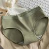 5Pcs Mid Waist Solid Color Panties Cotton Crotch Underwear for Women Fashion Seamless Briefs  Girl