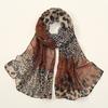 50X160cm Echarpe Fine En Mousseline De Soie Imprimee Leopard Pour Femmes Musulmanes, Chales Hijab, Enveloppes Respirantes