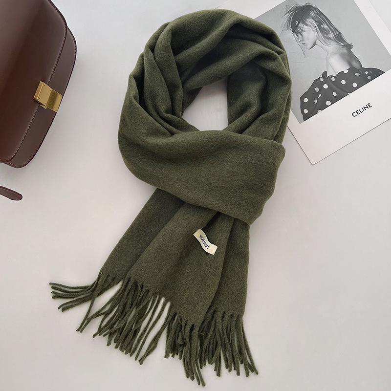 Winter Narrow Scarf 19 Color 8% Wool Scarf Hot Selling Solid Color Scarf Men's and Women's Universal Warm and Cold Proof Scarf