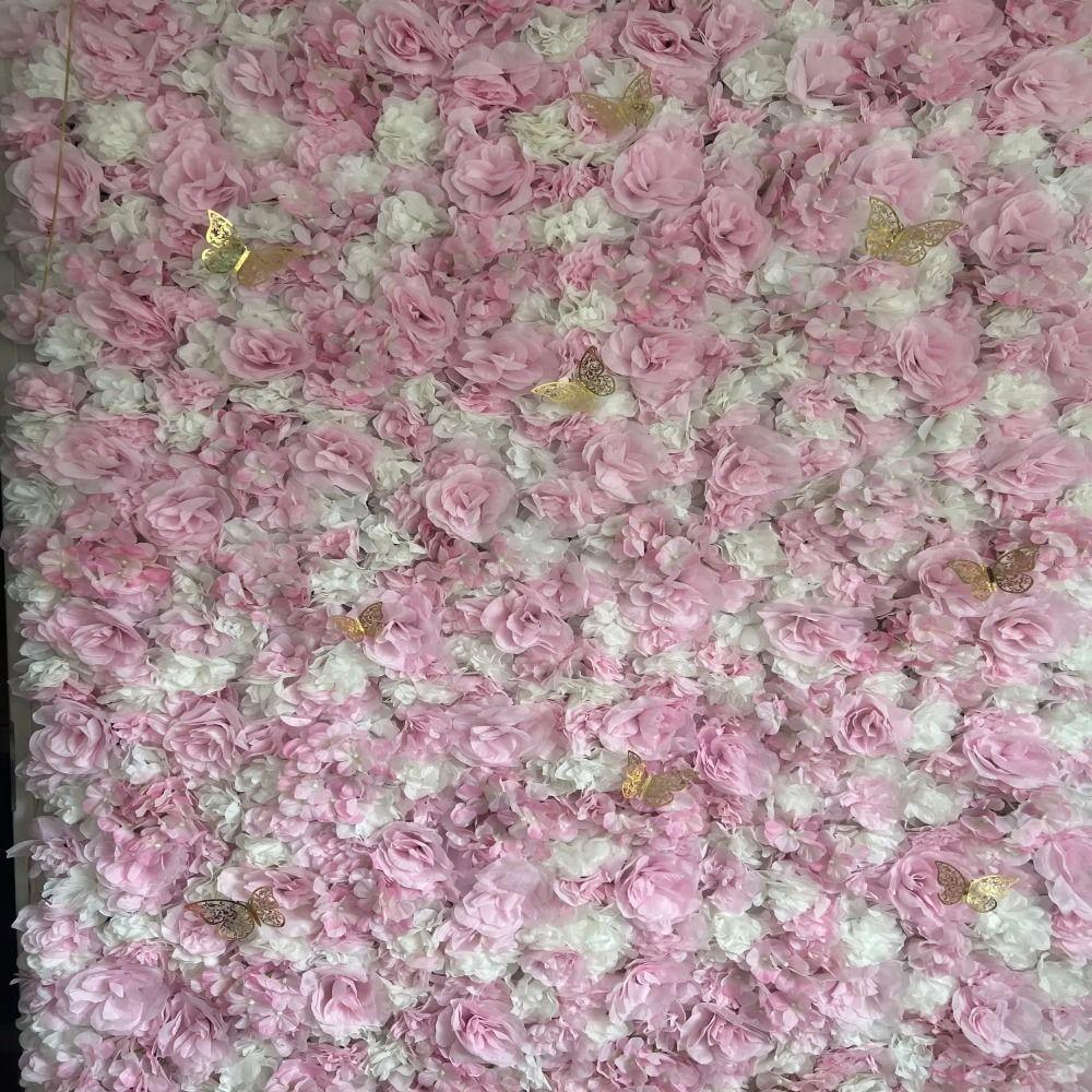 Realistic Wedding Wall Backdrop Handmade Rose Wedding Background Silk Rose Flower Wall  Outdoor