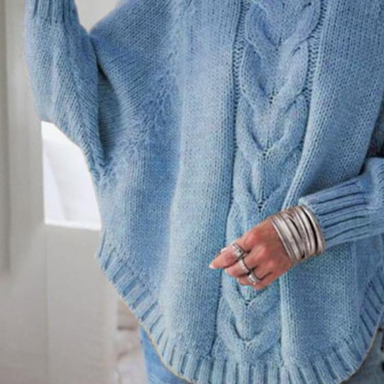 Pullover Women Thick Warm Dolman Turtleneck Loose Winter Knit Long Sleeve Cold Resistant Neck Protection Autumn Lady Sweater