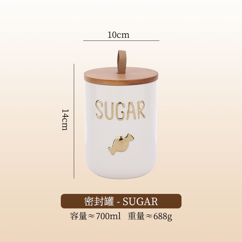 Modern White Porcelain Coffee Tea Jar Household Moisture Proof Candy Jar Storage Container Kitchen Spice Bottle Home Decoration