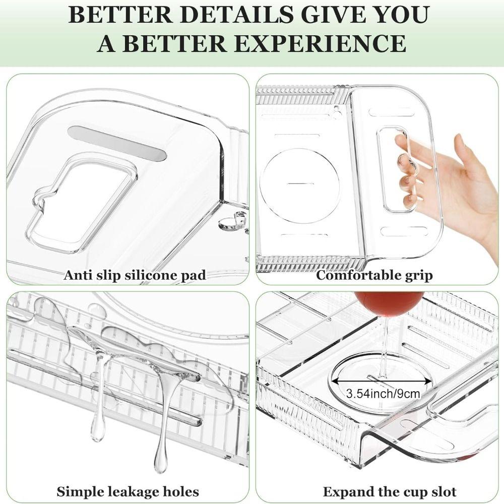 Adjustable Length Drain Bath Tub Shelf Anti-Slip Bathroom Organizer  Phone