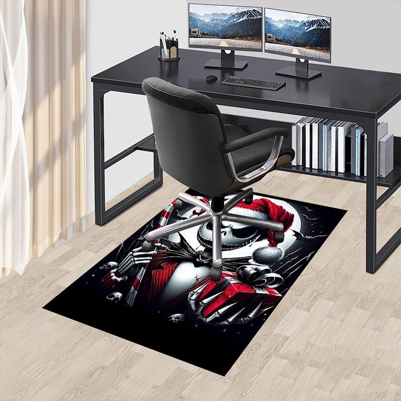 Office Rug Nightmare Before Christmas, Jack Skellington theme 3D Printed Anti-Slip Rug-Machine Washable for Living Room