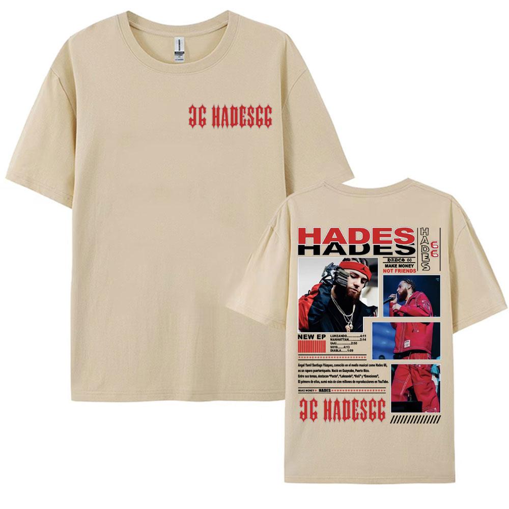 Rapper Hades 66 Make Money Not Friends 2025 Tour Graphic T Shirts for Men Women Vintage Hip Hop Street Short Sleeve Tshirt Tops