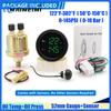 MAIMEIMI Red Green LED Digital Dual 52MM Gauge 50-150℃,122-382℉,0-10BAR,0-145PSI Oil Temp+Oil Pressure Gauge with Sensor Alarm