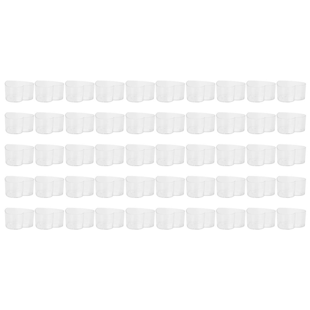 50Pcs DIY Plastic Candle Mold Transparent Heat Resistant Candle Making Container AccessoryHeart