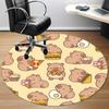1pc Capoeira Office Round Area Rug, Under Office Chairs Bedroom Living Room Home Decor, Room Deco