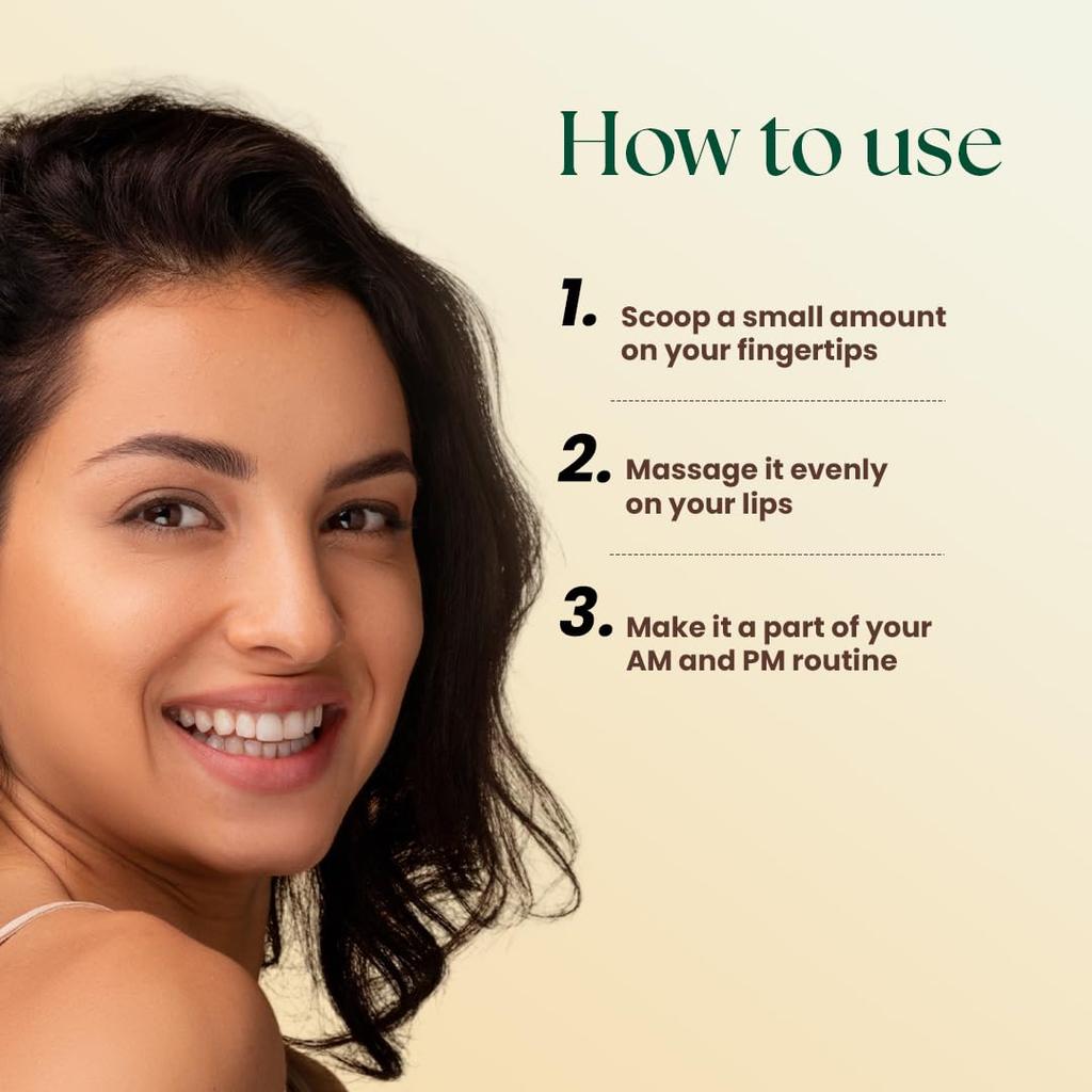 MOHA Lip Butter 10g Pack of 1 | Lip Balm for Dry Pigmented Lips with Cocoa Shea Butter Pomegranate Vitamins C & E