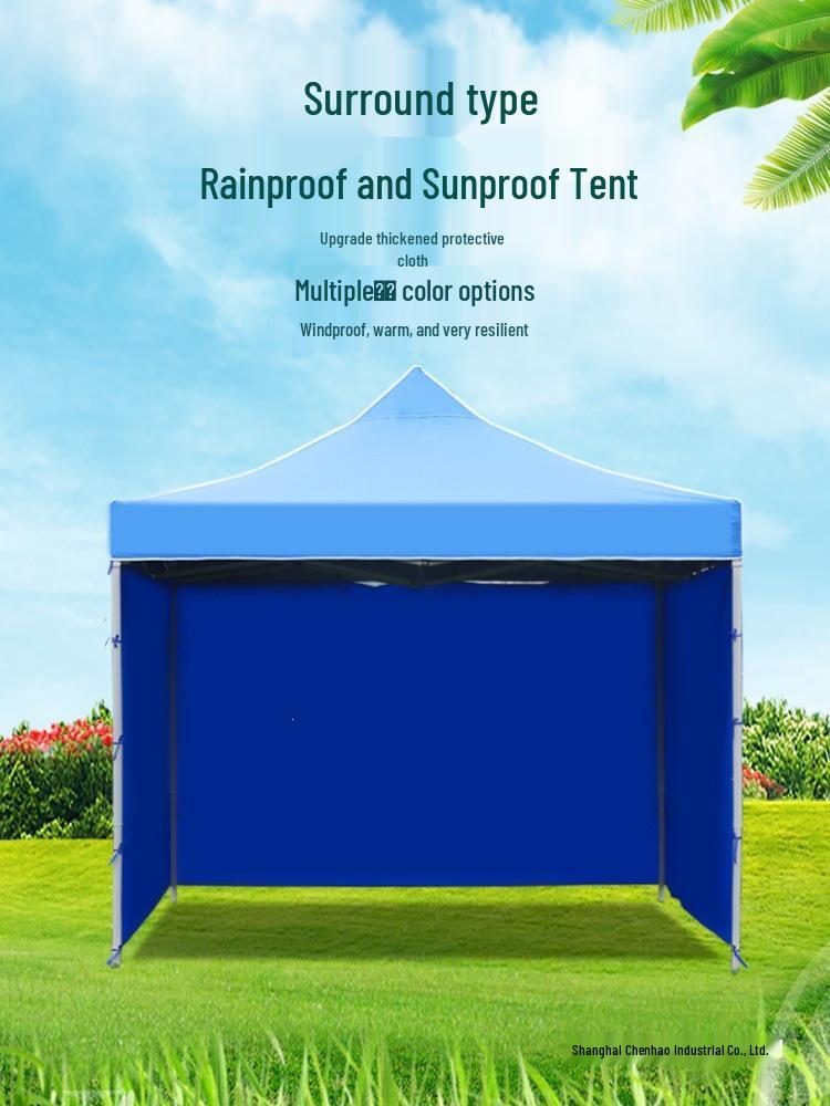 Peng Rui Telescopic Waterproof Four-Legged Umbrella Tent: Rainproof & Sunshade Canopy for Outdoor Events