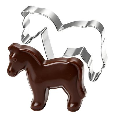 Conjunto de Cortadores de Biscoito Ano do Cavalo 2026 Aço Inoxidável Reutilizável Moldes de Cozimento para Biscoitos de Feriado, Decoração de Bolo, Fondant