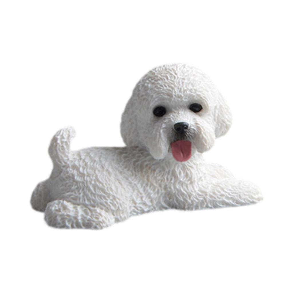 Dog Miniature Figurine Small Sculpture for Cabinet Living Room Office