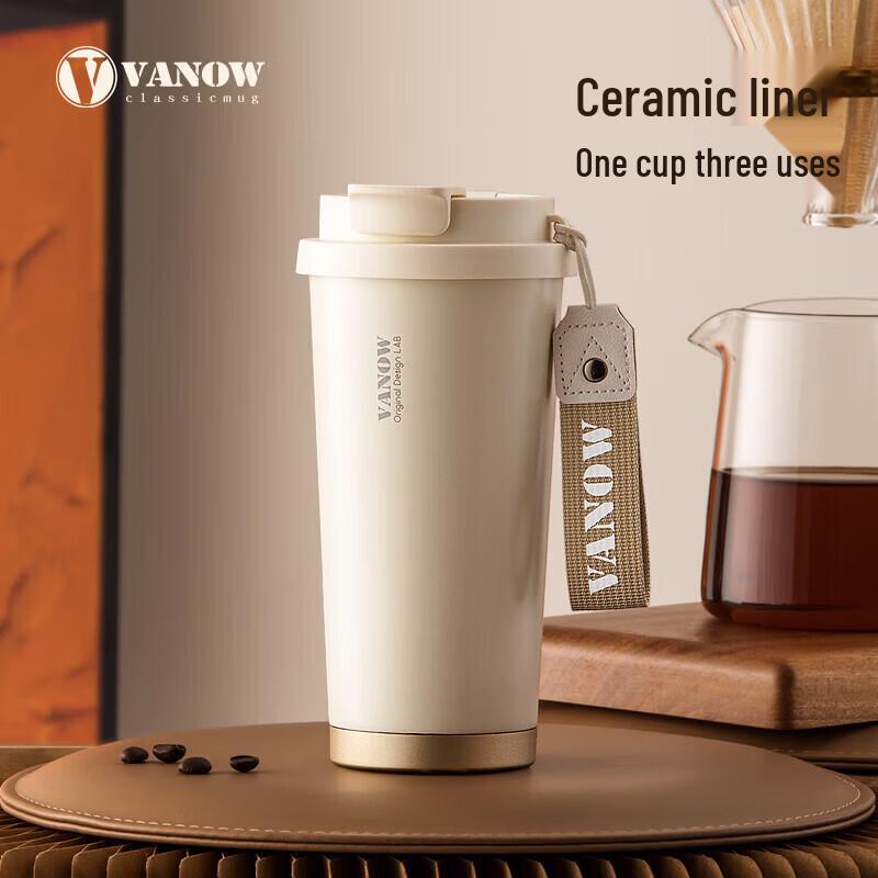 Vanow 316 Stainless Steel Insulated Dual-Drink Travel Coffee Mug