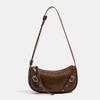 2024 Spring/Summer New Women's Bag, Unique Design, Textured Baguette Bag, Vintage Underarm Bag, Versatile Ins Shoulder Bag