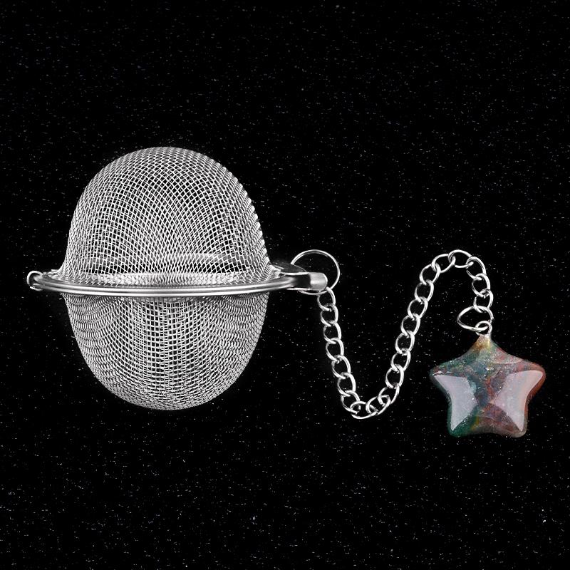 Tea Strainer Natural Stone Star-Shaped Stainless Steel Strainer For Making Tea Seasoning Bag Spice Box Accessory