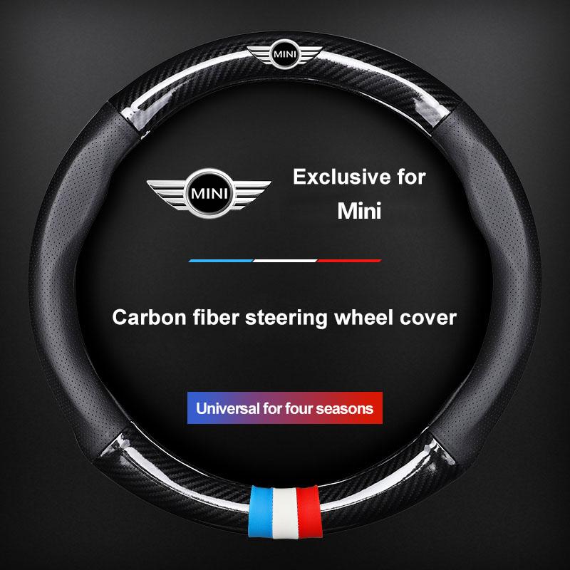 Car Steering Wheel Cover Breathable Anti Slip PU Leather Steering Cover For BMW Mini Cooper F54 F55 F56 R56 R60 SONE Roadster Clubman Coupe