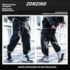 ZORZIND Outdoor Cargo Pants, Black, Wide-Leg, Breathable, Quick-Drying, Trekking, Unisex, Spring/Autumn (3XL)