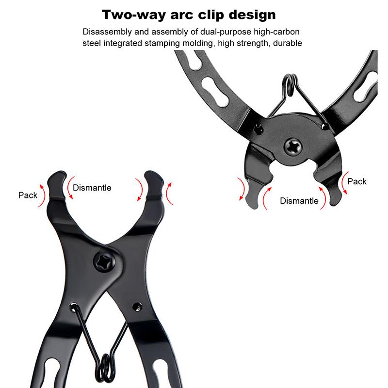 Cheie cu buton de eliberare rapidă pentru lanțul bicicletei, oțel, pentru instalare și demontare lanț de bicicletă, buton de eliberare rapidă, capăt cablu, clemă