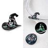 New Copper Charm Fit Original Bracelet Accessories Women Jewelry All Saints' Day Series Pumpkin Wagon Magic Hat