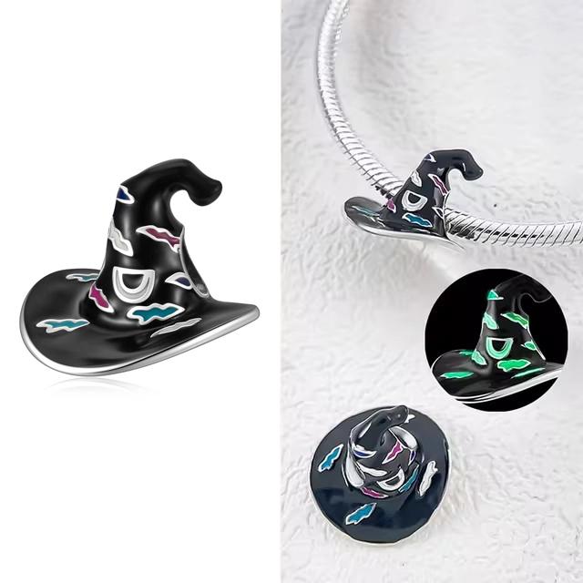New Copper Charm Fit Original Bracelet Accessories Women Jewelry All Saints' Day Series Pumpkin Wagon Magic Hat