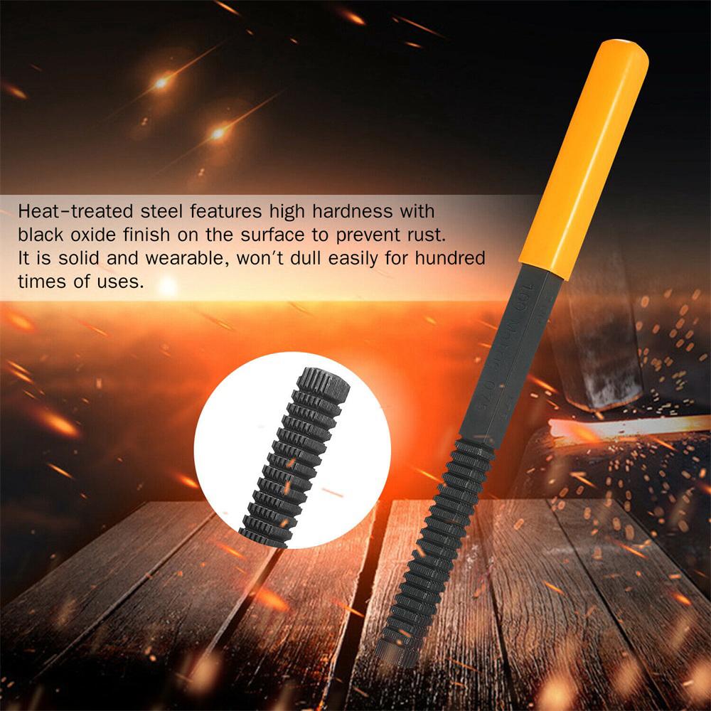 Thread Repair File Metric Thread Repair File Cleans Damaged Threads 0.75-3 mm Pitch Metal Hardware DIY Hand tool