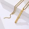 Fashion Mindfulness Training Whistle Stainless Steel Rotatable Yoga Portable Stress Relief Jewelry Accessories