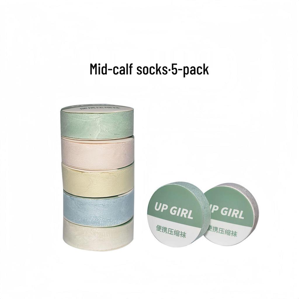 All-Season Mid-Calf Disposable Socks - One Size, Sweat-Absorbing and Travel-Friendly