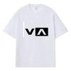 2026 RVCA VA Logo Nadruk Graficzny Streetwear Y2k Harajuku Męskie Damskie Ubrania 100% Bawełna Koszulka Casualowa Oversize Letnia Męska Koszulka