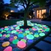 50/100Pcs Handmade Luminous Pebbles Long-lasting Artificial Fluorite Stone  for Walkway Decoration