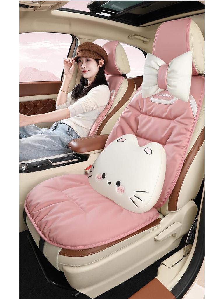 Napa Leather Car Seat Cushion - All-Season Cover for Mercedes-Benz, BMW, Tesla, Volkswagen