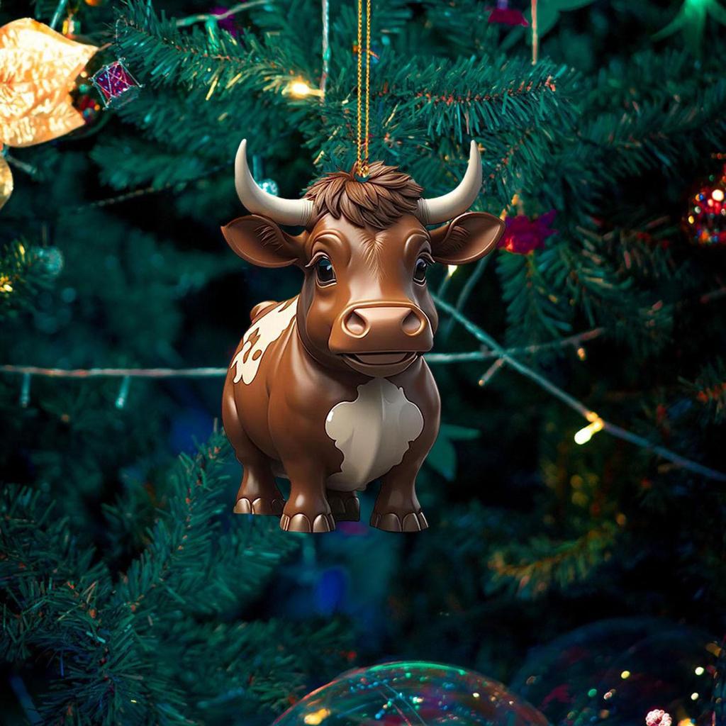 Christmas Tree Decorations Acrylic Ornaments Birthday Gift Door Window Car Pendants for Home