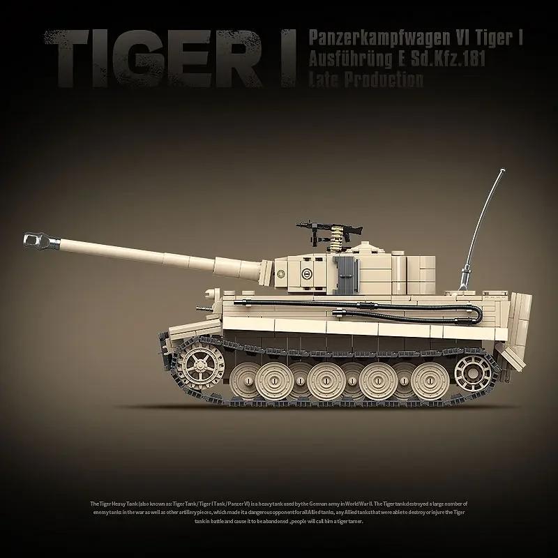 Wojskowy II Wojny Światowej Czołg Ciężki Tiger I Klocki Budowlane Czołgi KV-2 Panther Broń Wojskowa Żołnierze Klocki Zabawki dla Dzieci Prezent Urodzinowy dla Dzieci bez pudełka