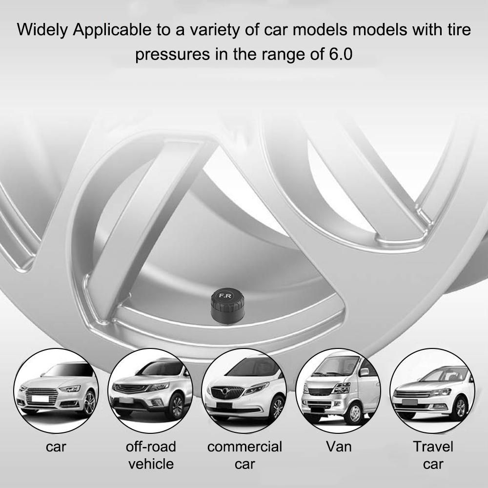 Car Tire Pressure Monitoring System Solar TMPS 4 Sensors Digital Display Tyre Tester Temperature Warning Automotive Accessories